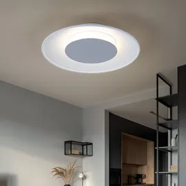 WOFI Deckenlampe 1 rund weiß Glas Kunststoff