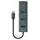 Savio USB-C Hub SAVAK-57 Aluminium 3x USB 3.1 1x RJ45 5Gbps Schwarz/Grau