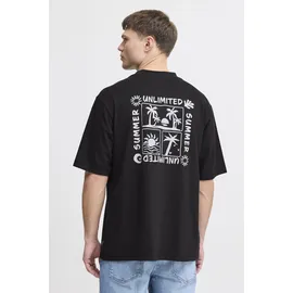 !Solid Rundhalsshirt SDOdaniel Modisches T-Shirt mit Backprint schwarz XXL