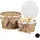 Relaxdays Badkörbchen Korbset 2er Set geflochten aus Buri Holz 31 x 31 x 22 cm braun