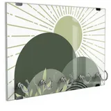 DEQORI Schlüsselbrett 'Lichtspiel der Natur', (1 St), Schlüsselhalter Schlüssel Haken Schlüsselboard modern Schlüsselleiste beige|grün