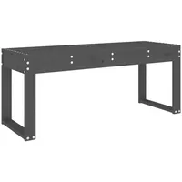 Furnicato Gartenbank Grau 110x38x45 cm Massivholz Kiefer