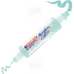 Acrylmarker Double Liner edding 5400 3D pastellblau Packung mit 5 Stück