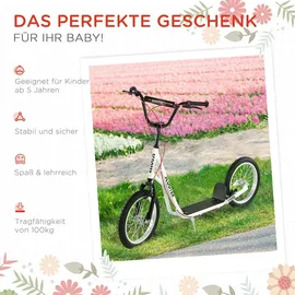 Homcom Kinderscooter weiß
