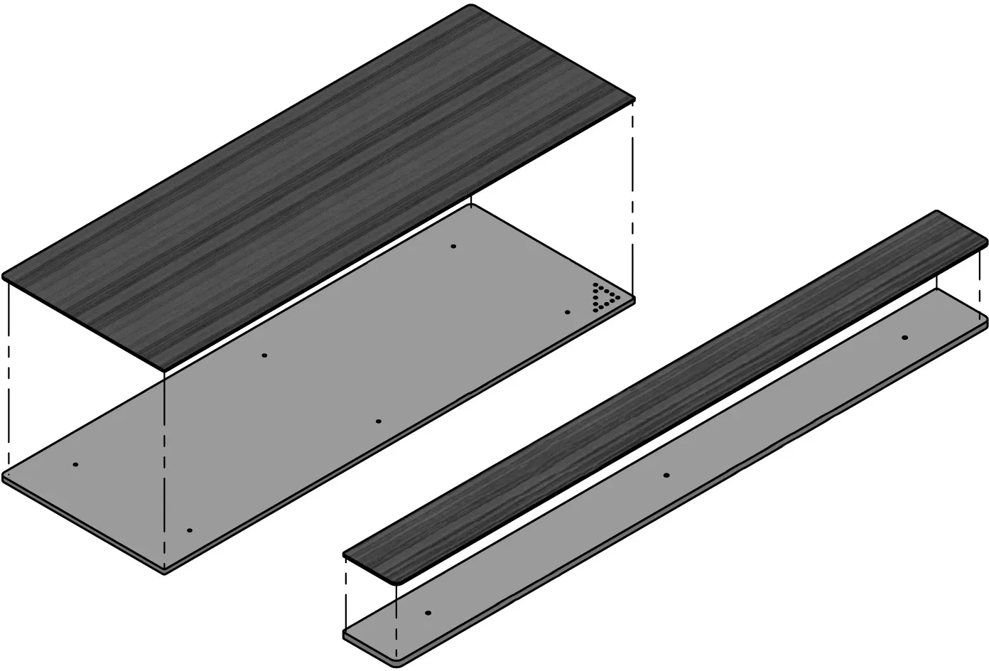 Kindermann CablePort flex Trägerplatten-Satz 4-fach - für individuelle Oberfläch...