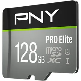 PNY microSDXC Pro Elite 128 GB Class 10 UHS-I A1 V30 + SD-Adapter