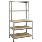Ironside Steckregal Holz/Metall 186x100 cm beige