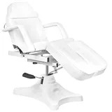 Activeshop Basic 234c Pedi Kosmetikliege Massageliege Massagestuhl Kosmetikstuhl Therapieliegen Behandlungsliege Weiss bis 180 kg belastbar Premium-PU-Leder 180 x 63 x (64-80) cm (L x W x H)