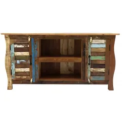 Fernsehtisch Retro 140x70x45 aus recyceltem Mangoholz