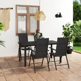 vidaXL Garten-Essgruppe 5-tlg. Schwarz