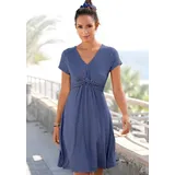 vivance by lascana Jerseykleid Shirtkleid Blau/Marine gemustert 40
