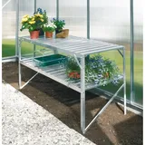 Vitavia Alutisch 2 Ablageflächen 121 cm x 54 cm Alu-Blank
