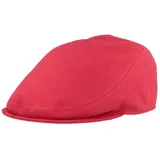 Bullani Schiebermütze knautschbare Flatcap aus 100% Leinen rot XL
