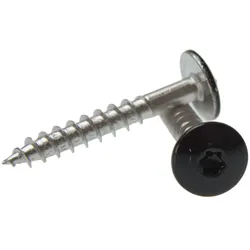 5,5x35 mm Montageschraube für HPL Schichtstoffplatten, Torx, V4A, Kopf schwarz lackiert, 100 Stück/VE