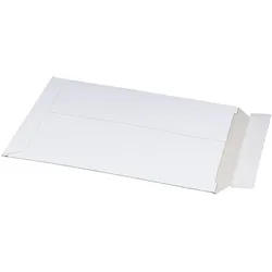 VEPATIM 100x Vollpappe-Versandtasche 237x342mm stabile Vollpappe Selbstklebeverschluss A4+ weiß