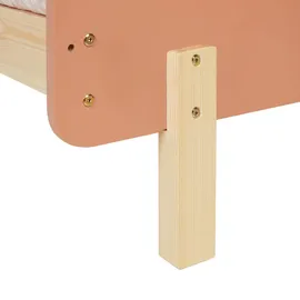 Homestyle4u Kinderbett 2606 90 x 200 cm Kiefer massiv rosa