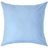 Homescapes Kissenbezug Perkal 60 x 60 cm Blau