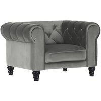 GUTMANN FACTORY Chesterfield-Sessel GUTMANN FACTORY, grau, B:105cm H:75cm T:90cm,