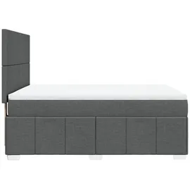 vidaXL Boxspringbett 140 x 200 cm Dunkelgrau