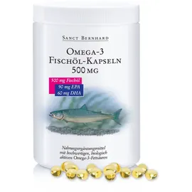 Kräuterhaus Sanct Bernhard Omega-3 Fischöl 500 mg Kapseln 1000 St.