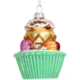 HD Collection Kersten Christbaumkugel Cupcake in Bunt - (H)9,3 cm