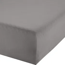 Erwin Müller Spannbettlaken Baumwolle-Jersey-Elasthan 120 x 200 - 130 x 220 cm grau