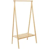 Mendler Standgarderobe HWC-B82, Kleiderständer Garderobe Garderobenständer, Bambus klappbar 150x84x57cm