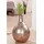 Gilde Vase Peso grau antikfinish matt Blumenmotiv Höhe 56 cm Dekoration Wohnaccessoire Geschenkidee Inneneinrichtung