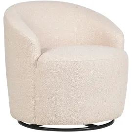 Beliani Drehsessel Davik Bouclé 360° drehbar 75 x 85 x 75 cm Beige
