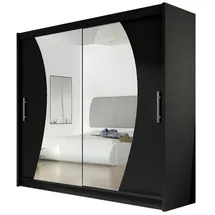 Mirjan24 Schiebetürenschrank London IX 180 x 215 x 58 cm Schwarz