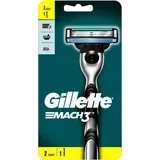 Gillette Mach3 Rasierer Herren mit verbesserten Feuchtigkeitsstreifen, Rasierer + 2 Rasierklingen