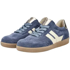 Gabor Damen Sneaker Veloursleder Blau/Weiß 41