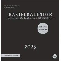 Heye Premium-Bastelkalender schwarz mittel 2025