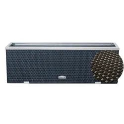 Polyrattan Pflanzgefäß mit Aluminiumrahmen