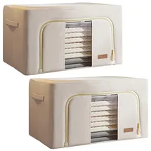 joybos Aufbewahrungsbox 24 x 48 L 2-tlg. beige