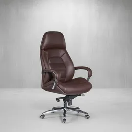KADIMA DESIGN Chefsessel Echtleder Schwarz