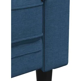 vidaXL Chesterfield-Sofa 3-Sitzer Blau Stoff