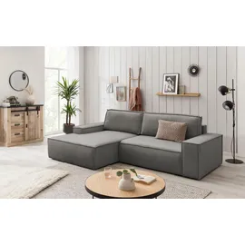 OTTO home Eckcouch Cord 2-Sitzer Grau