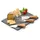 Zeller 25594 Käse-Servier-Set, Edelstahl, Schwarz 24 x 18 cm