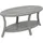 Costway Couchtisch Oval Grau MDF 111 x 60,5 x 15 cm