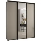 abiks möbel Schwebetürenschrank Dakota 190 x 235,2 x 60 cm Schwarz