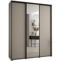 abiks möbel Schwebetürenschrank Dakota 190 x 235,2 x 60 cm Schwarz