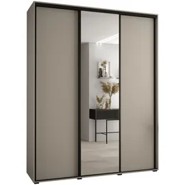abiks möbel Schwebetürenschrank Dakota 190 x 235,2 x 60 cm Schwarz