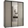 abiks möbel Schwebetürenschrank Dakota 190 x 235,2 x 60 cm Schwarz