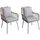 Proregal Gartenstuhl Aluminium Grau 2er Set