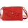 Allgäu Rebell Blümchen Umhängetasche Leder Red