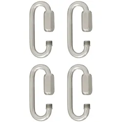 4 x Kettenglied Schnellverschluss 5mm 39x13mm 1,2To, verzinkt