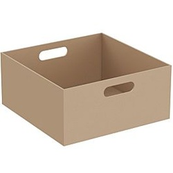 Vitra Equal Leder-Box 64113 35 x 35 x 16 cm, 2 Grifflöcher, beige