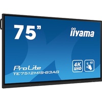Iiyama ProLite TE7512MIS-B3AG 189,2cm (74,5") 4K Touch Monitor HDMI/VGA/USB-C