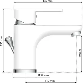 Eisl Diziani Einhandmischer chrom/weiß NI075DINWCR